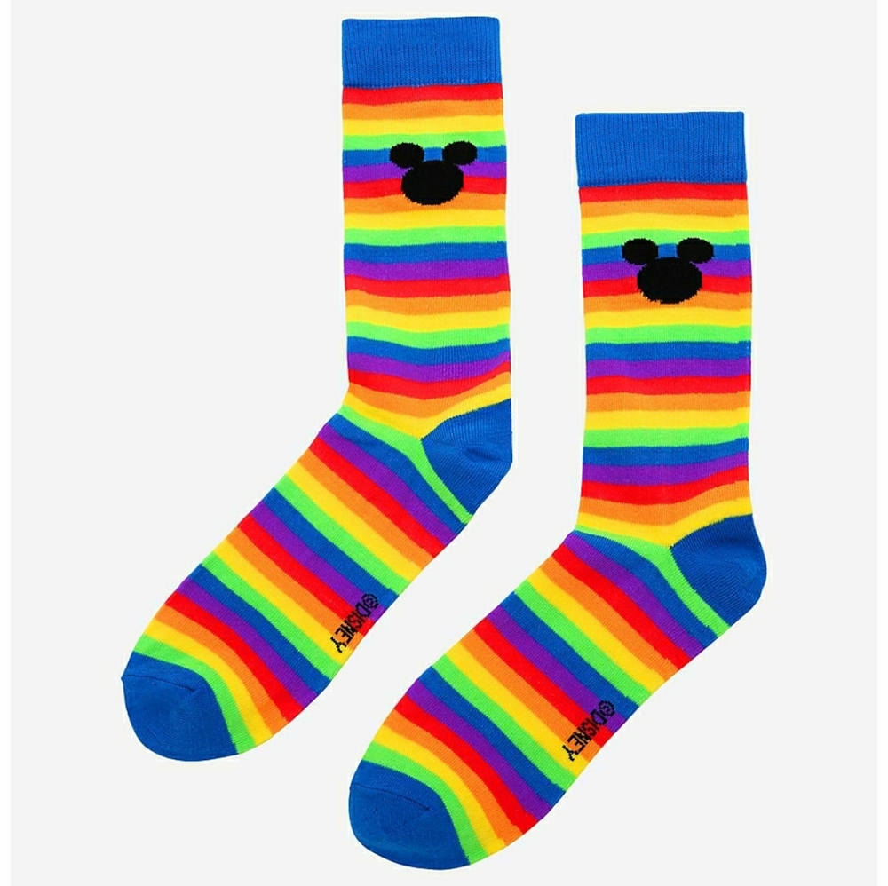 Disney Rainbow Mickey Mouse Crew Socks